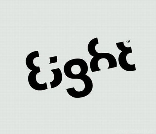 O estúdio britânico Stylo Design criou para a Eight um logotipo onde o nome da empresa é formado